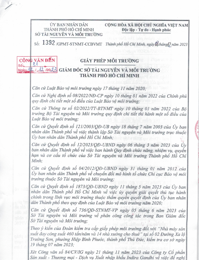 Giấy phép môi trường